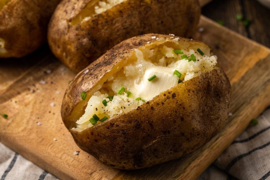 Crock Pot Baked Potatoes | Cookies and Cups