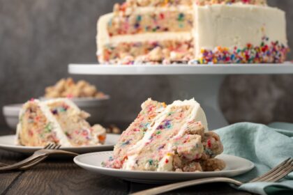 Homemade Confetti Cake | Cookies and Cups