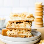 Oreo Cheesecake Bars made with Golden Oreos