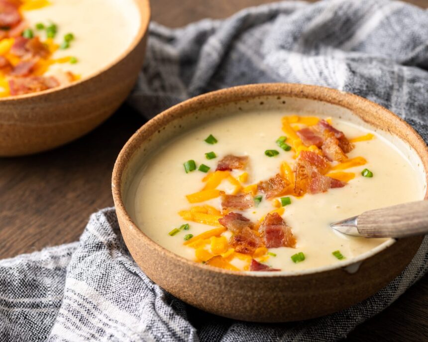 Instant Pot Potato Soup | Cookies and Cups