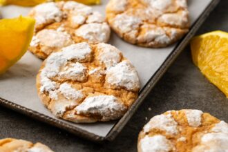 Orange Crinkle Cookies | Cookies and Cups