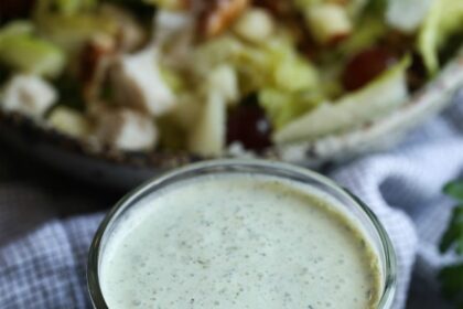 A Glass Full of Homemade Ranch Dressing