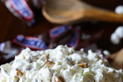 Snickers Salad in a bowl