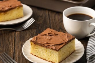 Yellow Cake with Chocolate Frosting