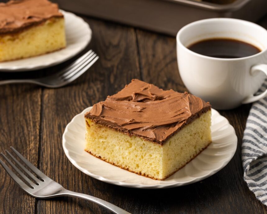 Yellow Cake with Chocolate Frosting