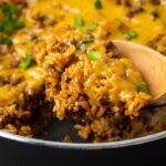 Easy Skillet Taco Rice | Cookies and Cups