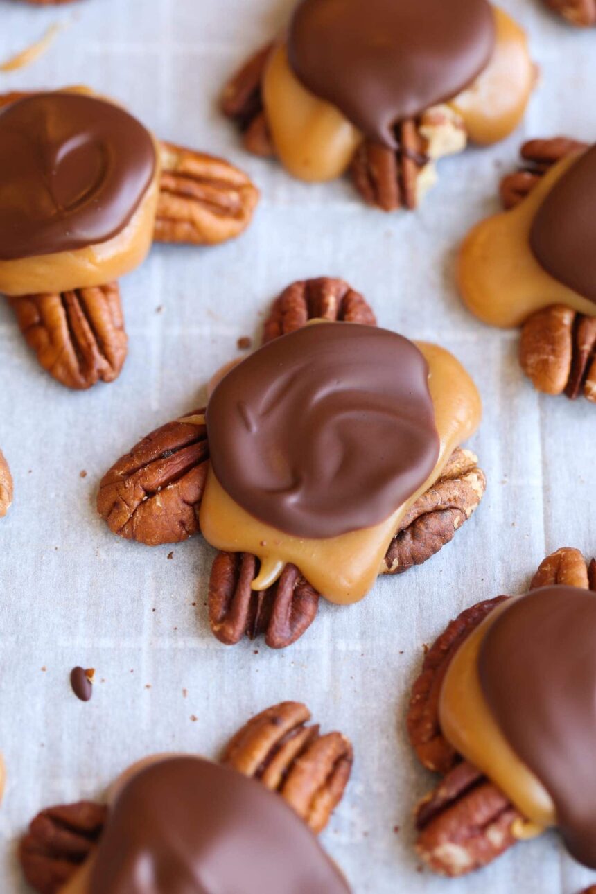 Turtle candy on a tray.