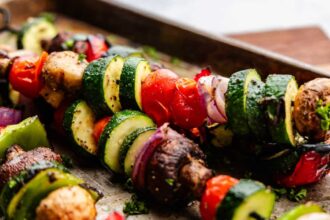 Grilled Veggie Kabobs - The Stay At Home Chef