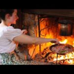 Making Dinner in 1796 |Fire Cooking Delicious Meat| ASMR Real Historic Recipes