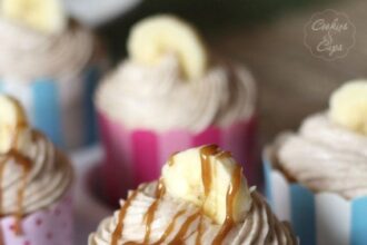 Image of a Brown Sugar Cupcake with Bananas Foster Frosting