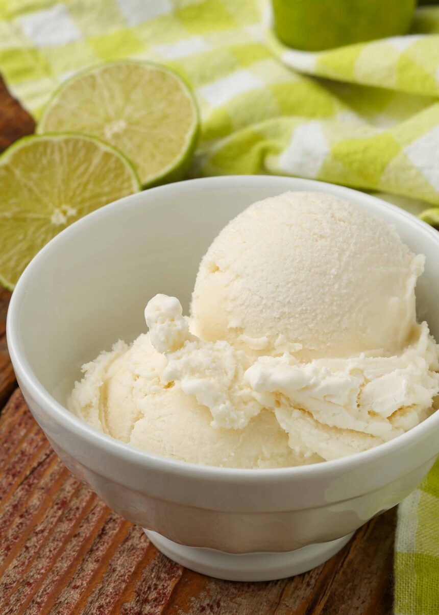 Lime Ice Cream - Barefeet in the Kitchen