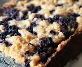 Loaf of blueberry cobbler bread