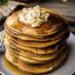 Oaty Pumpkin Pancakes with Maple Cinnamon Nut Butter Spread [Vegan] – One Green Planet