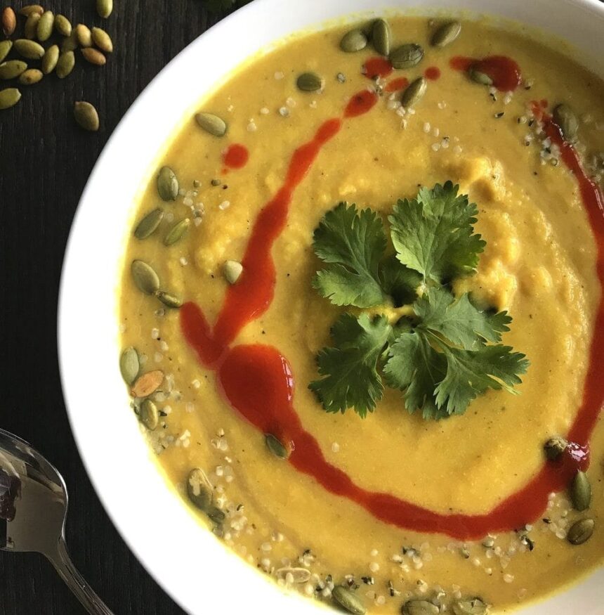 Golden Roasted Cauliflower Turmeric Coconut Soup [Vegan, Gluten-Free] – One Green Planet