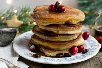 Vegan Rum Raisin Pancakes