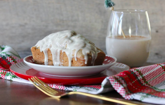 Eggnog Bread With a Spiced Rum Glaze