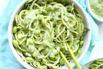 Summer Zoodle Glow Bowl With Creamy Avocado Lime Sauce [Vegan] – One Green Planet