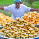 INDIAN BURGER | VADA PAV | Indian Street Food Recipe Making in Village | Rainy Day Cooking