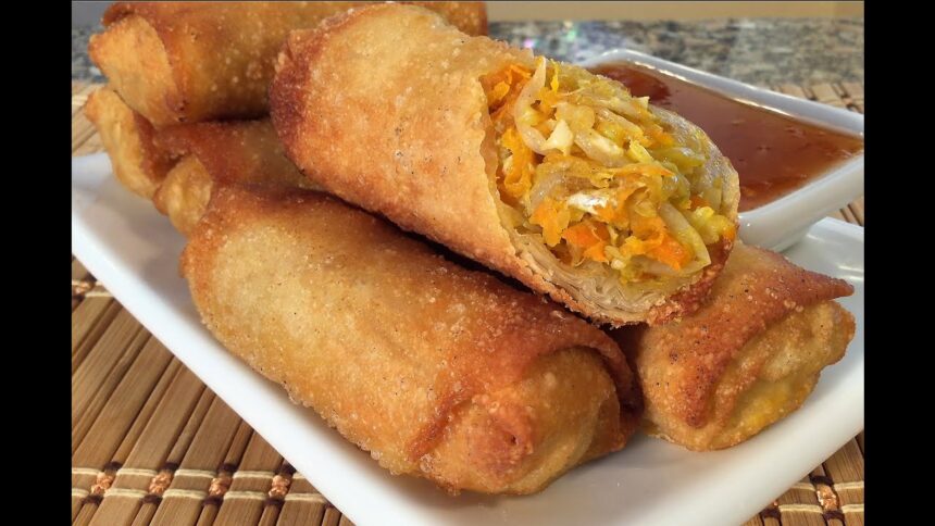 How To Make Vegetable Egg Rolls-Chinese Food Recipes-Veggie Restaurant Style