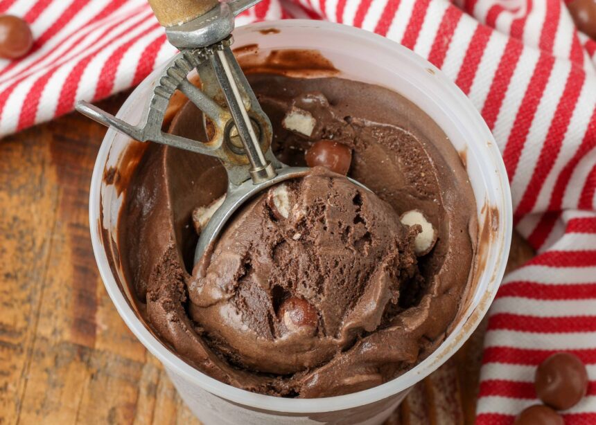 Chocolate Malted Crunch Ice Cream