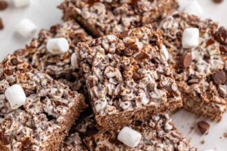 Chocolate Rice Krispie Treats - The Stay At Home Chef