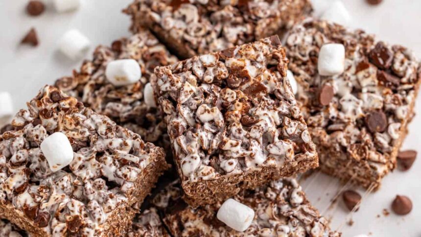 Chocolate Rice Krispie Treats - The Stay At Home Chef