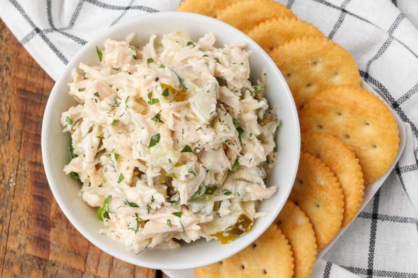 Dill Pickle Chicken Salad - Barefeet in the Kitchen