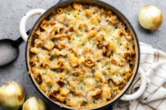 French Onion Pasta Casserole - The Stay At Home Chef