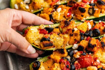 Mediterranean Stuffed Zucchini