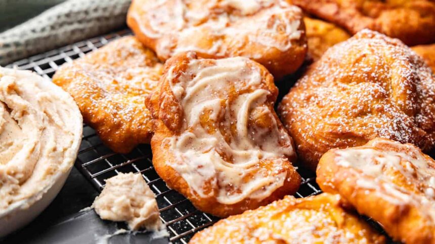 Pumpkin Fry Bread with Cinnamon Cream Cheese Butter