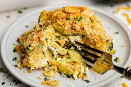 Cheesy Zucchini Casserole - The Stay At Home Chef