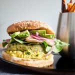 Curry Chickpea Kale Burgers and Baked Sweet Potato Fries [Vegan] – One Green Planet