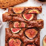 A loaf of fig bread cut into slices.