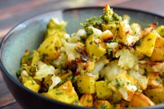 Pesto Roasted Potatoes and Cauliflower [Vegan] – One Green Planet