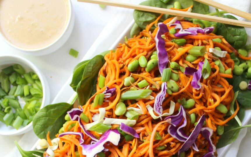 Sweet Potato Noodle Salad With Peanut Dressing