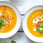 Thai Pumpkin Soup With Peanut Butter Roasted Chickpeas [Vegan, Gluten-Free] – One Green Planet