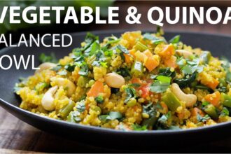 VEGETABLE QUINOA NOURISH BOWL Recipe | HIGH PROTEIN Vegan and Vegetarian Meal Ideas