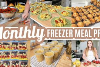 EASY MONTHLY FREEZER MEAL PREP RECIPES COOK WITH ME LARGE FAMILY MEALS WHATS FOR DINNER