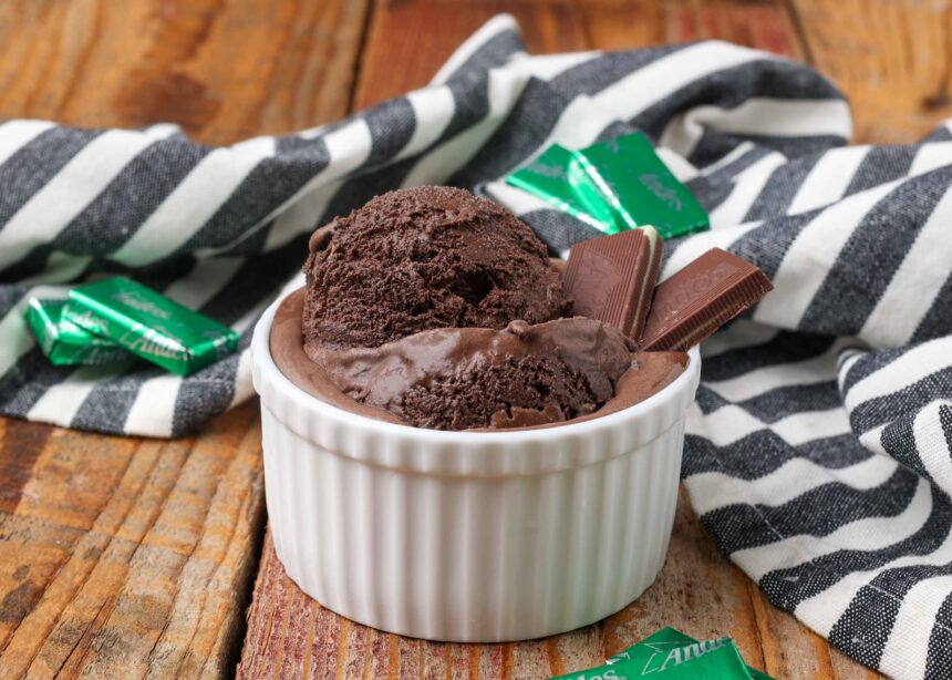 Andes Mint Ice Cream - Barefeet in the Kitchen