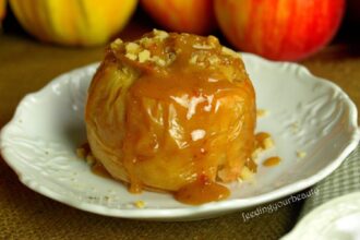 Baked Cheesecake Stuffed Apple