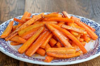 Garlic Butter Roasted Carrots - Barefeet in the Kitchen