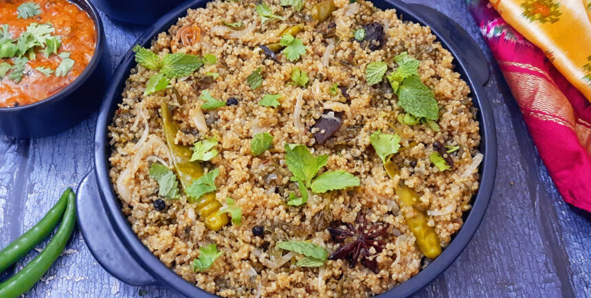 Hyderabadi Bagara Quinoa Recipe - Mads' Cookhouse