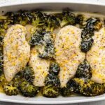 Lemon Garlic Chicken Broccoli Bake