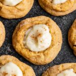 Pumpkin Cheesecake Thumbprint Cookies