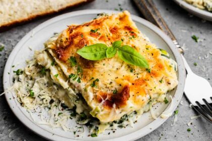 White Spinach Artichoke Lasagna