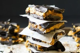 Peanut Butter Caramel Chocolate Candy Bars [Vegan] – One Green Planet