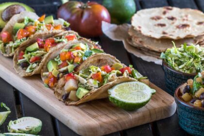 Potato Tacos With Brussels Sprouts Slaw and Quinoa Tortillas [Vegan, Grain-Free] – One Green Planet