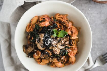 Mushroom and Swiss Chard Pasta with Creamy Rosè Sauce [Vegan, Gluten-Free] – One Green Planet