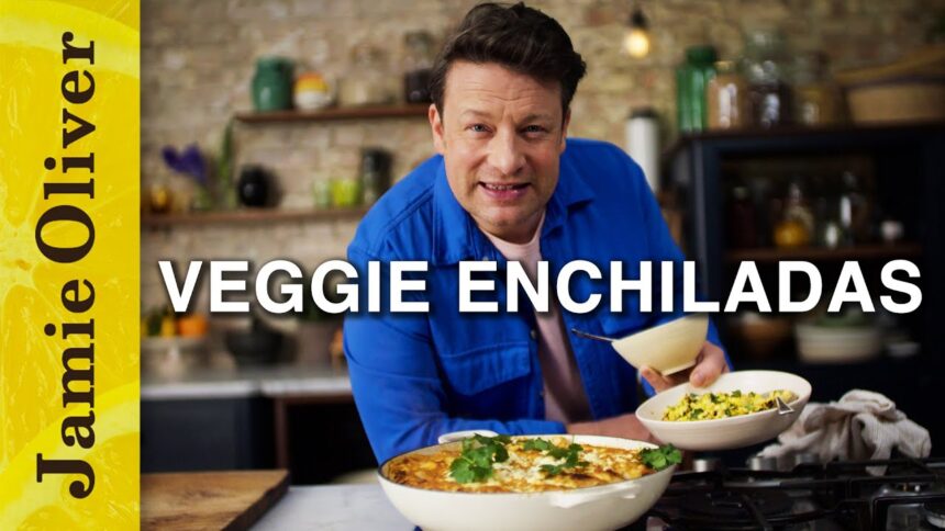 Veggie Black Bean Enchiladas | Jamie Oliver