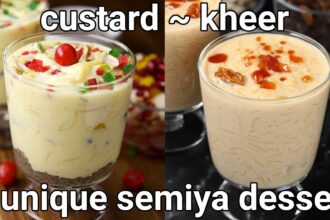 2 must try seviyan sweet recipes | vermicelli custard & caramel kheer recipe | semiya dessert recipe